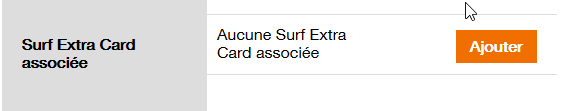 activer une Surf Extra Card
